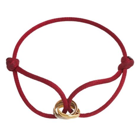 red cord bracelet cartier|trinity bracelet by cartier red.